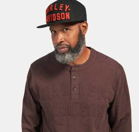 H-D Motorclothes Harley-Davidson Henley Shirt Rally Racer Braun 3 H-D Motorclothes Harley-Davidson Henley Shirt Rally Racer Braun – Bild 3