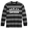 H-D Motorclothes Harley-Davidson Longsleeve Staple Striped Schwarz/grau
