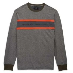 H-D Motorclothes Harley-Davidson Longsleeve Performance Grau/grün