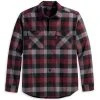 H-D Motorclothes Harley-Davidson Hemd Essence Karo Rot/grau