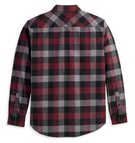 H-D Motorclothes Harley-Davidson Hemd Essence Karo Rot/grau 2 H-D Motorclothes Harley-Davidson Hemd Essence Karo Rot/grau – Bild 2