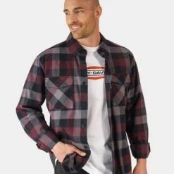 H-D Motorclothes Harley-Davidson Hemd Essence Karo Rot/grau 5 H-D Motorclothes Harley-Davidson Hemd Essence Karo Rot/grau -jacket shop 96120 23vm 3