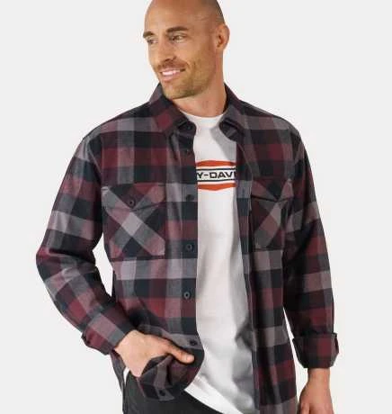 H-D Motorclothes Harley-Davidson Hemd Essence Karo Rot/grau 3 H-D Motorclothes Harley-Davidson Hemd Essence Karo Rot/grau – Bild 3