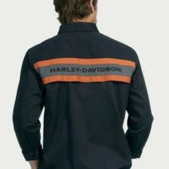 H-D Motorclothes Harley-Davidson Hemd Performance Colorblock Schwarz -jacket shop 96127 23vm 2