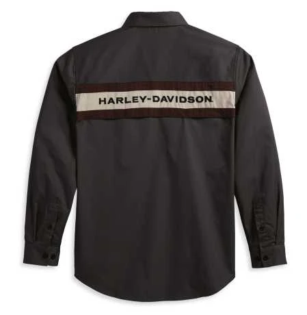 H-D Motorclothes Harley-Davidson Hemd Performance Colorblock Grau 2 H-D Motorclothes Harley-Davidson Hemd Performance Colorblock Grau – Bild 2