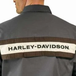 H-D Motorclothes Harley-Davidson Hemd Performance Colorblock Grau 7 H-D Motorclothes Harley-Davidson Hemd Performance Colorblock Grau -jacket shop 96128 23vm 41