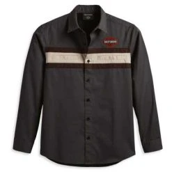 H-D Motorclothes Harley-Davidson Hemd Performance Colorblock Grau