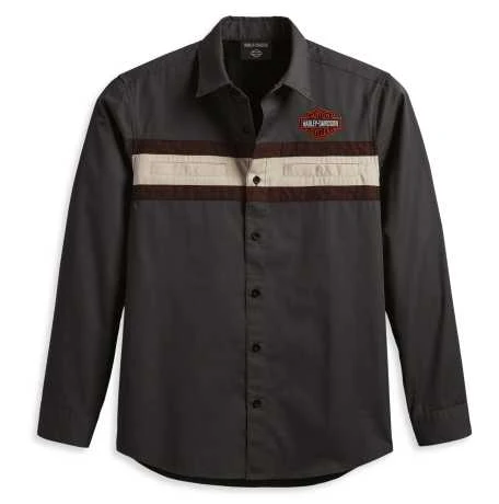H-D Motorclothes Harley-Davidson Hemd Performance Colorblock Grau 1 H-D Motorclothes Harley-Davidson Hemd Performance Colorblock Grau