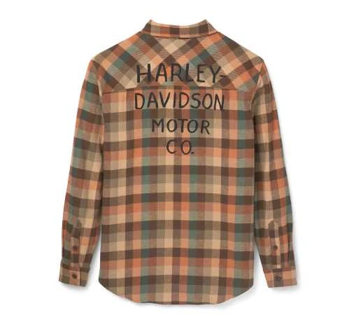 H-D Motorclothes Harley-Davidson Shed Font Two Pocket Flannel Hemd 2 H-D Motorclothes Harley-Davidson Shed Font Two Pocket Flannel Hemd – Bild 2
