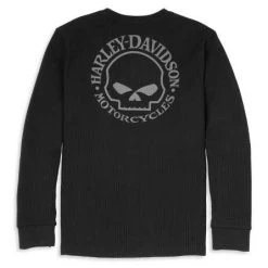 H-D Motorclothes Harley-Davidson Longsleeve Willie G Skull Heavy Waffle Schwarz -jacket shop 96151 22vm 2