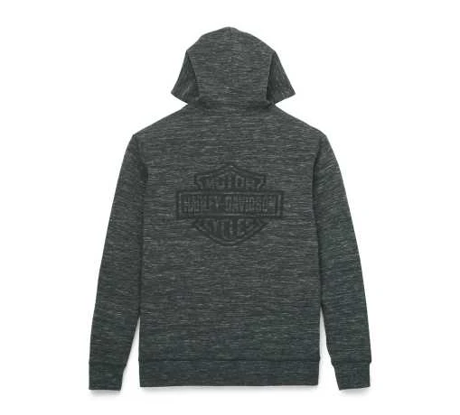 H-D Motorclothes Harley-Davidson Zip Hoodie Bar & Shield Dunkelgrau Meliert 2 H-D Motorclothes Harley-Davidson Zip Hoodie Bar & Shield Dunkelgrau Meliert – Bild 2