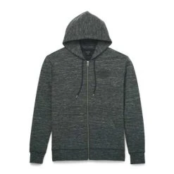 H-D Motorclothes Harley-Davidson Zip Hoodie Bar & Shield Dunkelgrau Meliert