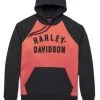 H-D Motorclothes Harley-Davidson Hoodie Classic Staple Raglan Colorblock Orange