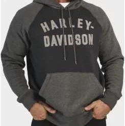 H-D Motorclothes Harley-Davidson Raglan Hoodie Classic Staple Grau -jacket shop 96295 23vm 0121