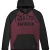 H-D Motorclothes Harley-Davidson Raglan Hoodie Classic Staple Rot