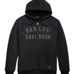 H-D Motorclothes Harley-Davidson Zip Hoodie Midwest Staple Schwarz