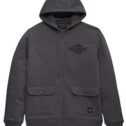 H-D Motorclothes Harley-Davidson Zip Hoodie Winding Roads Grau