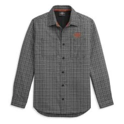 H-D Motorclothes Harley-Davidson Karo Performance Hemd Schwarz/grau