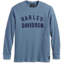H-D Motorclothes Harley-Davidson Sweatshirt Staple Thermal Blau