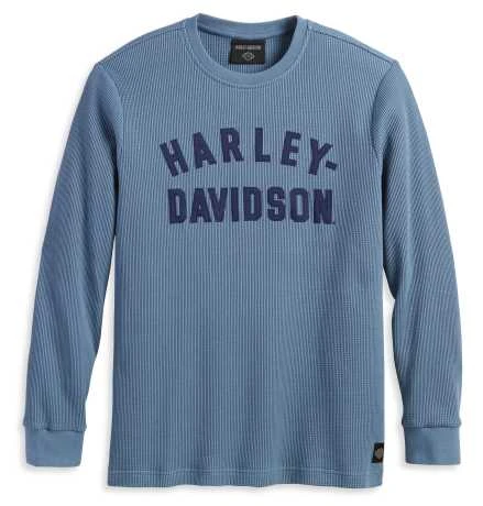 H-D Motorclothes Harley-Davidson Sweatshirt Staple Thermal Blau 1 H-D Motorclothes Harley-Davidson Sweatshirt Staple Thermal Blau