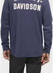 H-D Motorclothes Harley-Davidson Thermal Henley Bar & Shield Blau -jacket shop 96348 23vm 0011