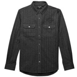 H-D Motorclothes Harley-Davidson Hemd Fireside Langarm Grau