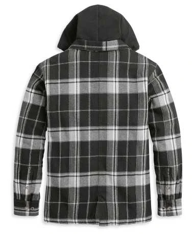 H-D Motorclothes Harley-Davidson Hemdjacke Up North Sherpa Flannel Schwarz/grau 2 H-D Motorclothes Harley-Davidson Hemdjacke Up North Sherpa Flannel Schwarz/grau – Bild 2