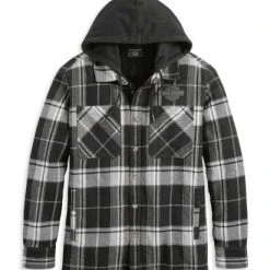 H-D Motorclothes Harley-Davidson Hemdjacke Up North Sherpa Flannel Schwarz/grau