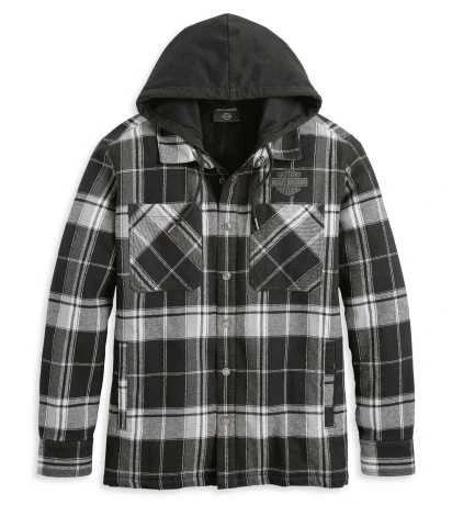 H-D Motorclothes Harley-Davidson Hemdjacke Up North Sherpa Flannel Schwarz/grau 1 H-D Motorclothes Harley-Davidson Hemdjacke Up North Sherpa Flannel Schwarz/grau