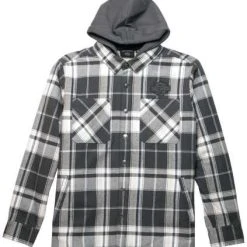 H-D Motorclothes Harley-Davidson Sherpa Flannelhemd Up North Grau Kariert