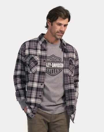 H-D Motorclothes Harley-Davidson Hemd Essence Flannel Schwarz/grau 3 H-D Motorclothes Harley-Davidson Hemd Essence Flannel Schwarz/grau – Bild 3