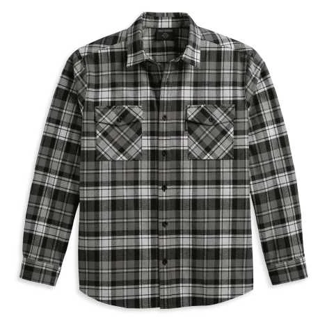 H-D Motorclothes Harley-Davidson Hemd Essence Flannel Schwarz/grau 1 H-D Motorclothes Harley-Davidson Hemd Essence Flannel Schwarz/grau