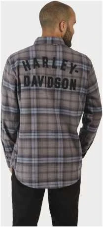 H-D Motorclothes Harley-Davidson Harley Forever Flannel Karo Blau 3 H-D Motorclothes Harley-Davidson Harley Forever Flannel Karo Blau – Bild 3