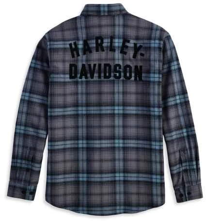 H-D Motorclothes Harley-Davidson Harley Forever Flannel Karo Blau 2 H-D Motorclothes Harley-Davidson Harley Forever Flannel Karo Blau – Bild 2