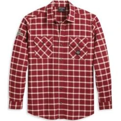 H-D Motorclothes Harley-Davidson Hemd Flannel Karo Rot