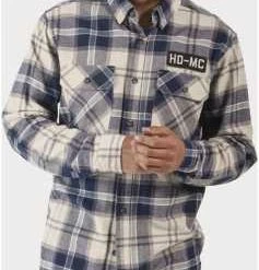 H-D Motorclothes Harley-Davidson Flannelhemd HD-MC Blau Kariert -jacket shop 96382 23vm 0141