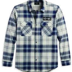 H-D Motorclothes Harley-Davidson Flannelhemd HD-MC Blau Kariert