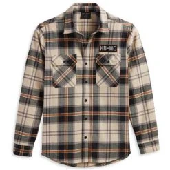 H-D Motorclothes Harley-Davidson Hemd HD-MC Flannel Karo Braun