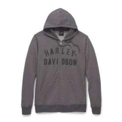 H-D Motorclothes Harley-Davidson Zip Hoodie Crosscountry Staple Grau