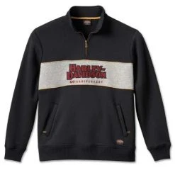 H-D Motorclothes Harley-Davidson Mockneck Sweatshirt 120th Anniversary Schwarz