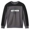 H-D Motorclothes Harley-Davidson Sweatshirt Bar & Shield Colorblock Grau/schwarz