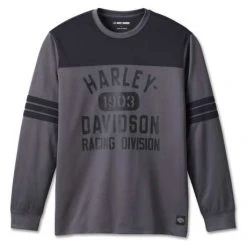H-D Motorclothes Harley-Davidson Longsleeve Racing Jersey Dunkelgrau