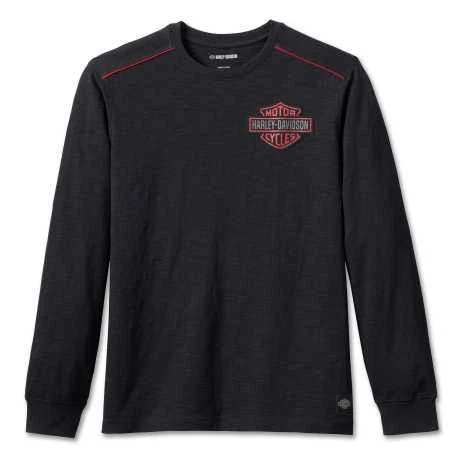 H-D Motorclothes Harley-Davidson Longsleeve Club Crew Schwarz 1 H-D Motorclothes Harley-Davidson Longsleeve Club Crew Schwarz