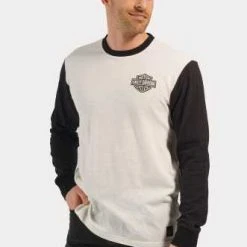 H-D Motorclothes Harley-Davidson Longsleeve Racing Weiß/schwarz -jacket shop 96554 23vm 31