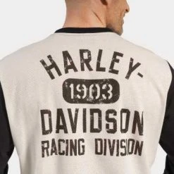 H-D Motorclothes Harley-Davidson Longsleeve Racing Weiß/schwarz -jacket shop 96554 23vm 41