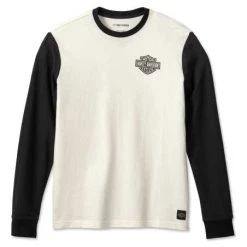 H-D Motorclothes Harley-Davidson Longsleeve Racing Weiß/schwarz