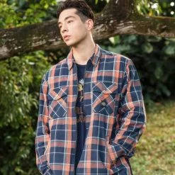 H-D Motorclothes Harley-Davidson Zip Hemd Eclipse Blau/orange -jacket shop 96644 23vm 31