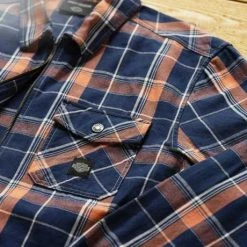 H-D Motorclothes Harley-Davidson Zip Hemd Eclipse Blau/orange -jacket shop 96644 23vm 41