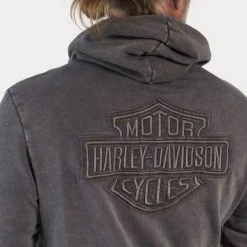 H-D Motorclothes Harley-Davidson Hoodie Kickstart Dunkelgrau -jacket shop 96773 23vm 3