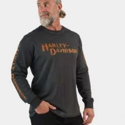 H-D Motorclothes Harley-Davidson Longsleeve Whiplash Schwarz -jacket shop 96813 23vm 3
